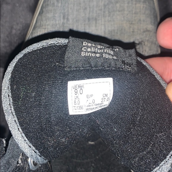 Off The Wall Grey Hightop Vans - Picture 2 of 3